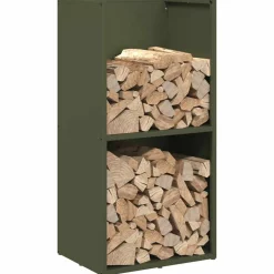 Vidaxl Bois Et Accessoires De Cheminées | - Portant de bois chauffage noir 40x40x40 cm