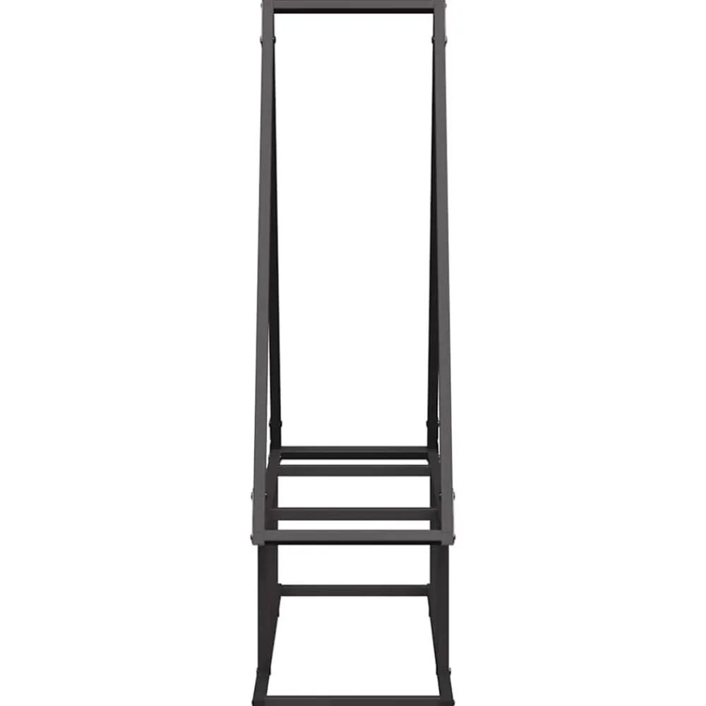 Vidaxl - Portant de bois chauffage noir 80x25x90 cm Sale