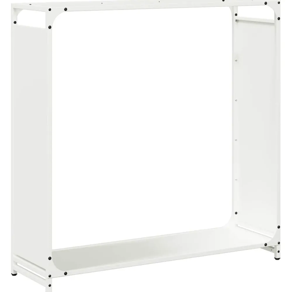 VidaXL Bois Et Accessoires De Cheminées | - Portant de bois chauffage blanc 90x28x90 cm