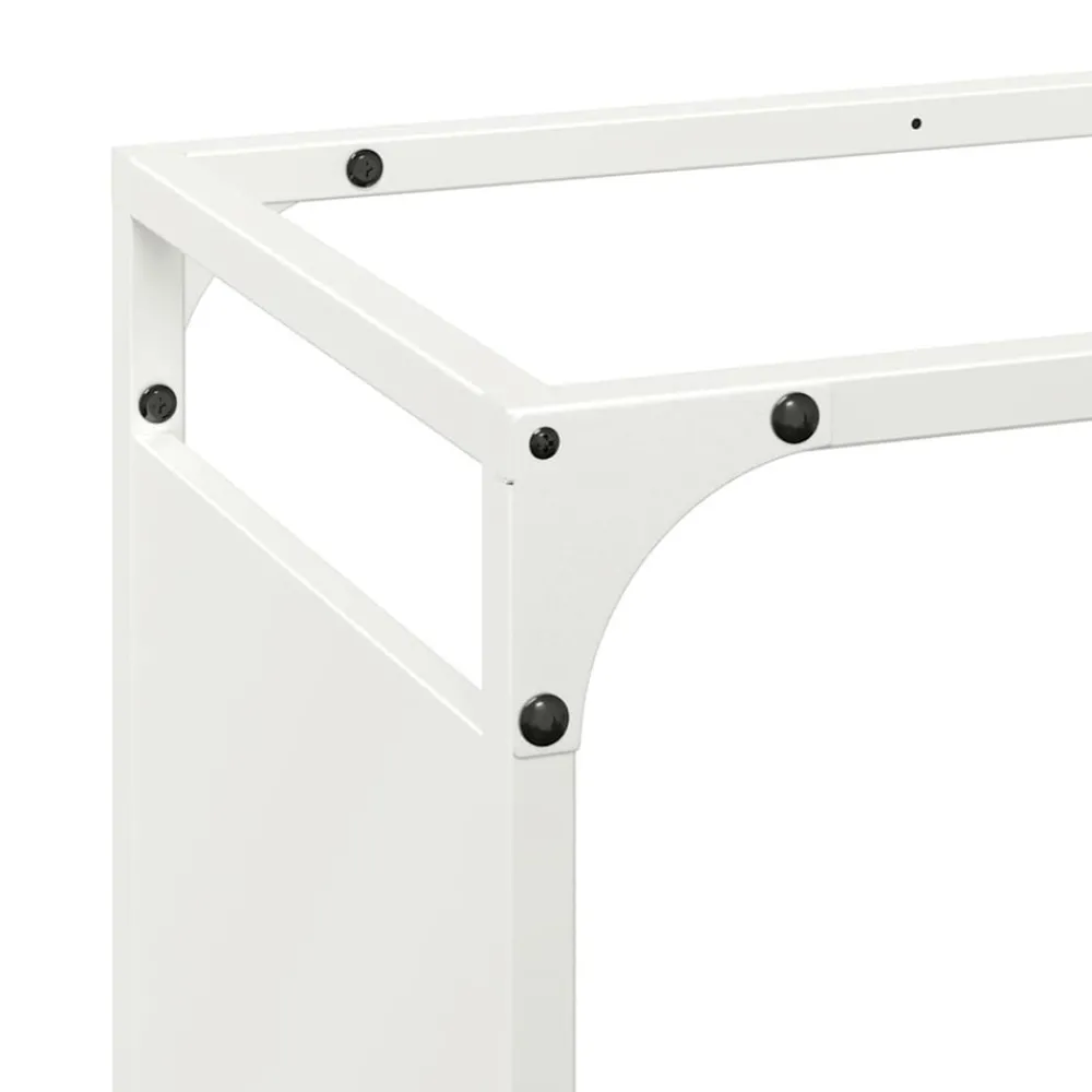VidaXL Bois Et Accessoires De Cheminées | - Portant de bois chauffage blanc 90x28x90 cm