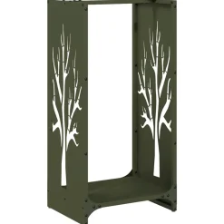 VidaXL - Portant de bois chauffage vert olive 40x30x80 cm Clearance