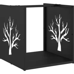 Vidaxl - Portant de bois chauffage noir 40x40x40 cm Best