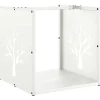 Vidaxl - Portant de bois chauffage blanc 40x40x40 cm Discount