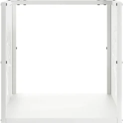 Vidaxl - Portant de bois chauffage blanc 40x40x40 cm Discount