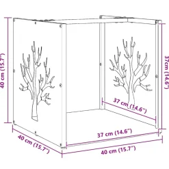 Vidaxl - Portant de bois chauffage blanc 40x40x40 cm Discount