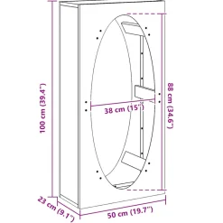 Vidaxl Bois Et Accessoires De Cheminées | - Portant de bois chauffage blanc 50x23x100 cm