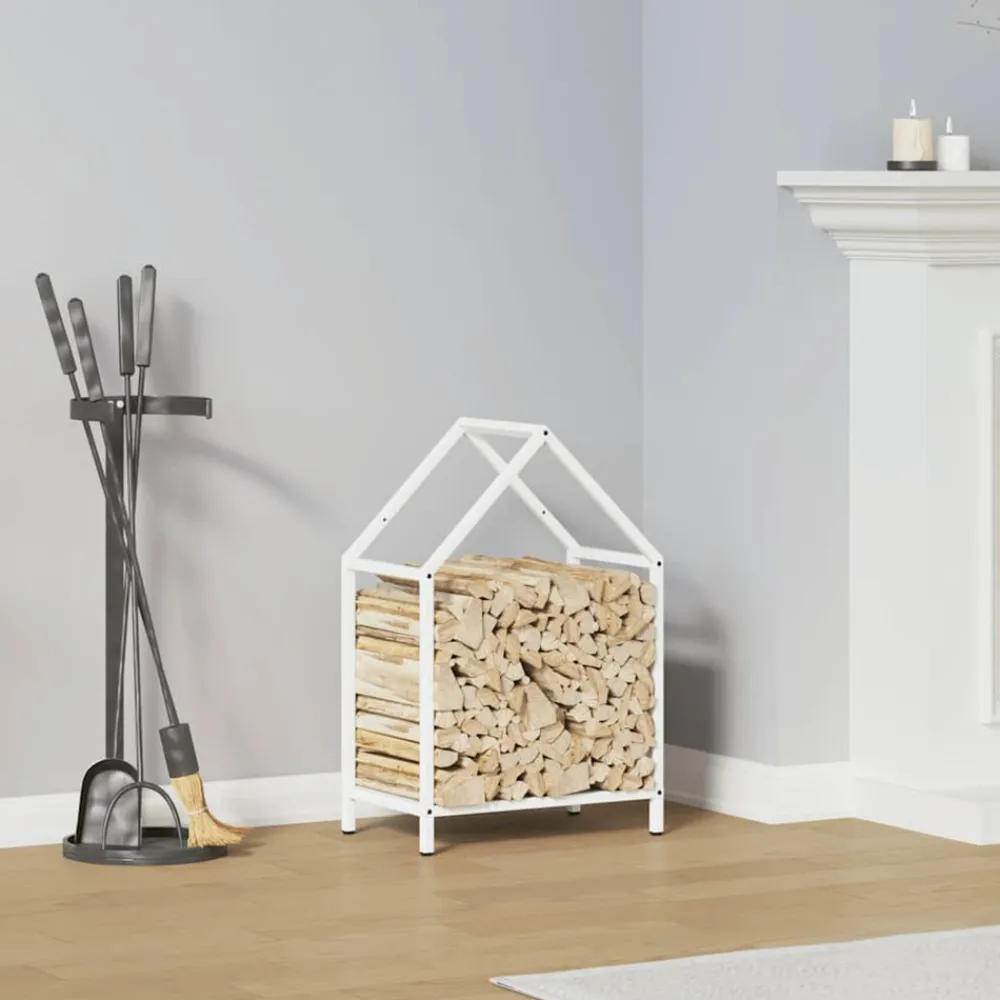 Vidaxl - Portant de bois chauffage blanc 40x25x60 cm Hot