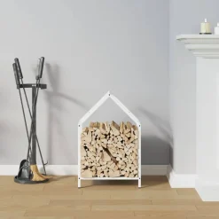Vidaxl - Portant de bois chauffage blanc 40x25x60 cm Hot