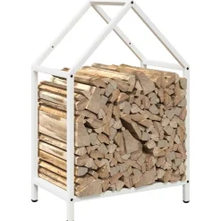 Vidaxl - Portant de bois chauffage blanc 40x25x60 cm Hot