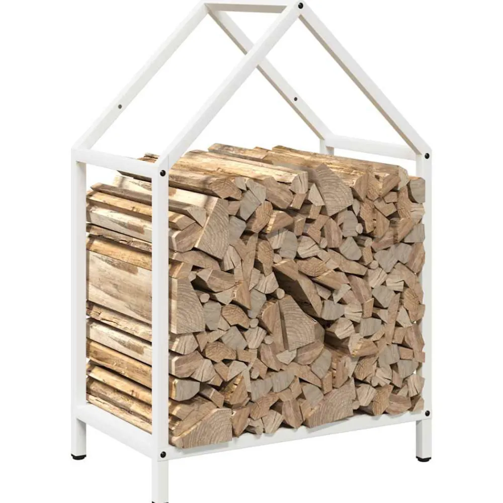 Vidaxl - Portant de bois chauffage blanc 40x25x60 cm Hot