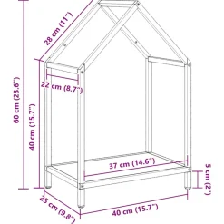 Vidaxl - Portant de bois chauffage blanc 40x25x60 cm Hot