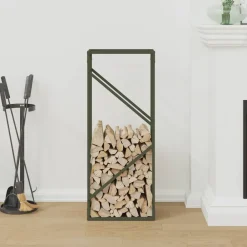 Vidaxl - Portant de bois chauffage vert olive 40x25x100 cm Outlet