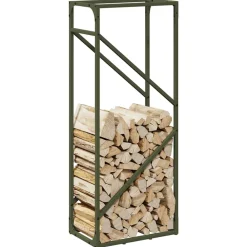 Vidaxl - Portant de bois chauffage vert olive 40x25x100 cm Outlet