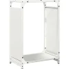 Vidaxl - Portant de bois chauffage blanc 44x28x65 cm