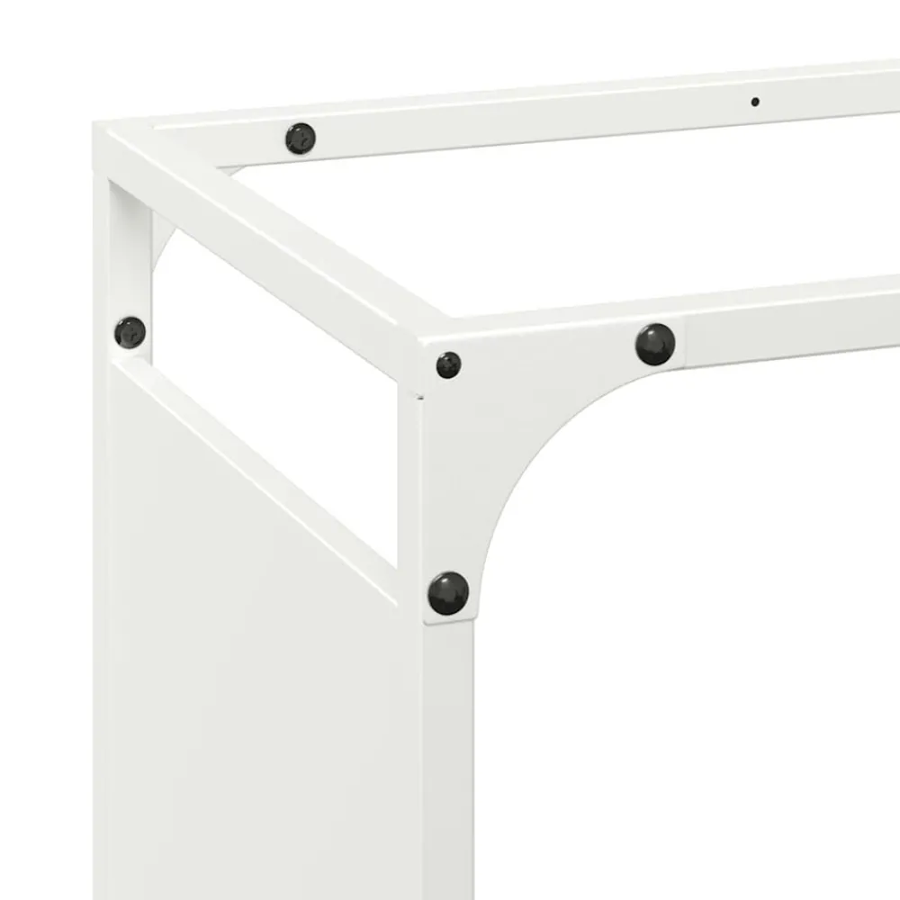 Vidaxl - Portant de bois chauffage blanc 44x28x65 cm