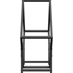 Vidaxl Bois Et Accessoires De Cheminées | - Portant de bois chauffage noir 60x25x60 cm