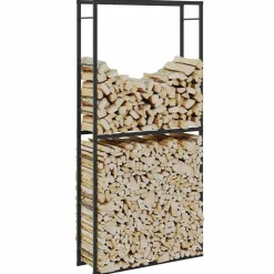 Vidaxl - Portant de bois de chauffage noir 100x30x209 cm acier Hot