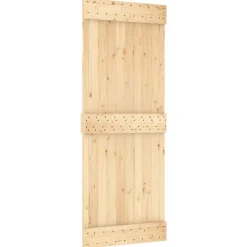 VidaXL Mercerie | - Porte coulissante et kit de quincaillerie 90x210 cm pin massif