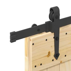 VidaXL Mercerie | - Porte coulissante et kit de quincaillerie 90x210 cm pin massif