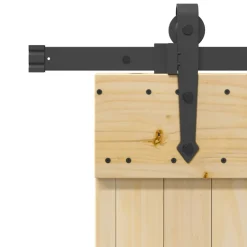 VidaXL Mercerie | - Porte coulissante et kit de quincaillerie 90x210 cm pin massif