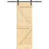 VidaXL Mercerie | - Porte coulissante et kit de quincaillerie 70x210 cm pin massif