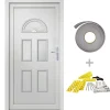 Vidaxl Mercerie | - Porte d'entrée blanc 98x198 cm pvc