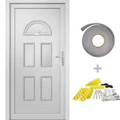 Vidaxl Mercerie | - Porte d'entrée blanc 98x198 cm pvc