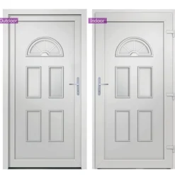 Vidaxl Mercerie | - Porte d'entrée blanc 98x198 cm pvc