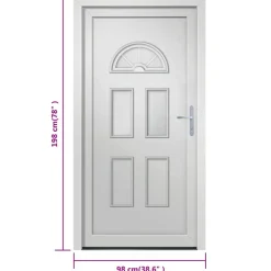 Vidaxl Mercerie | - Porte d'entrée blanc 98x198 cm pvc