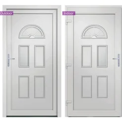 Vidaxl Mercerie | - Porte d'entrée blanc 110x210 cm pvc