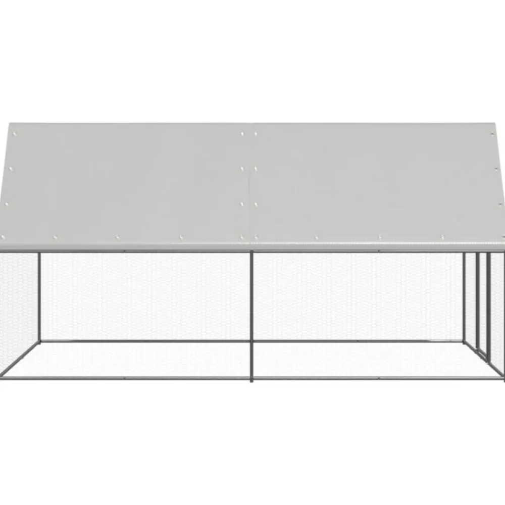 Vidaxl Poulaillers, Clapiers Et Accessoires | - Poulailler d extérieur 2x4x2 m acier galvanisé