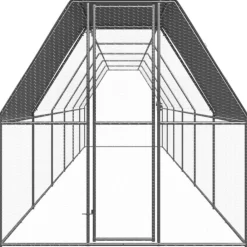 VidaXL Poulaillers, Clapiers Et Accessoires | - Poulailler d extérieur 2x12x2 m acier galvanisé