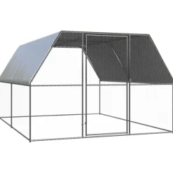 Vidaxl Poulaillers, Clapiers Et Accessoires | - Poulailler d extérieur 3x4x2 m acier galvanisé