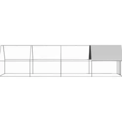 Vidaxl Poulaillers, Clapiers Et Accessoires | - Poulailler d extérieur 2x8x2 m acier galvanisé