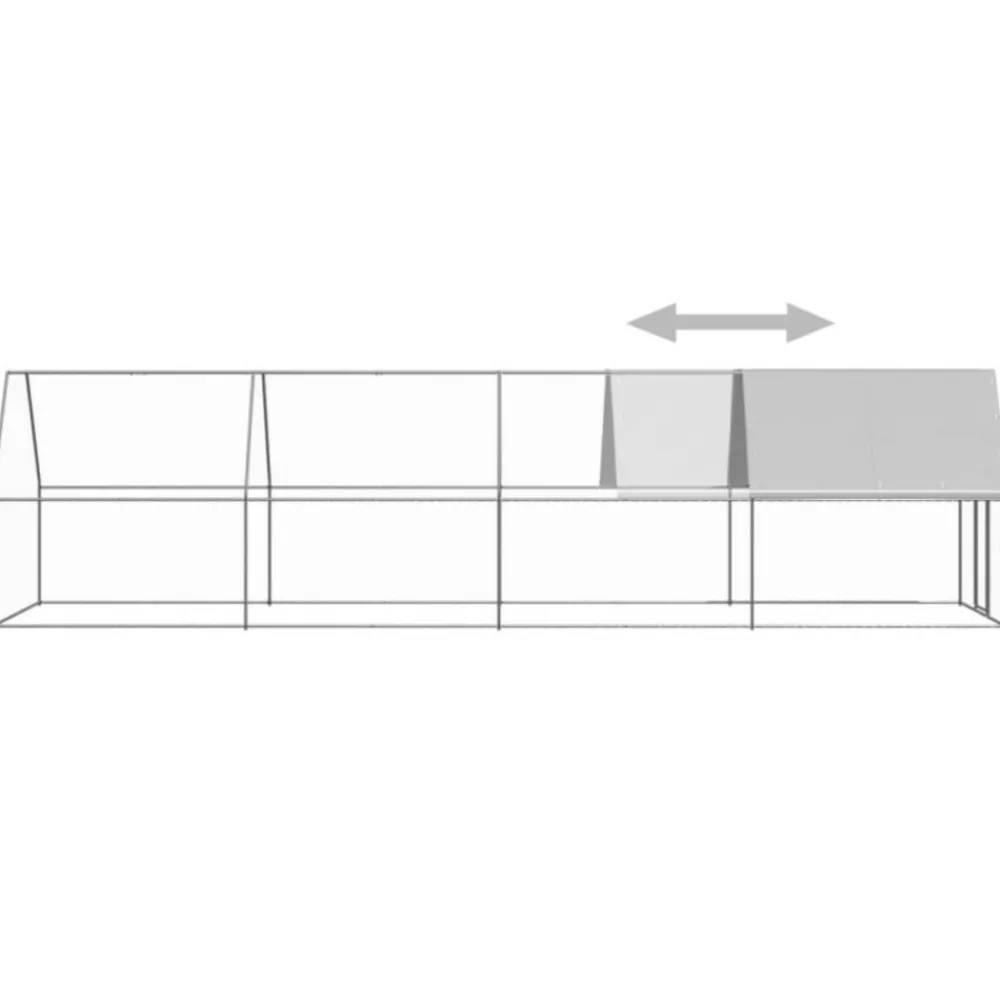 Vidaxl Poulaillers, Clapiers Et Accessoires | - Poulailler d extérieur 2x8x2 m acier galvanisé
