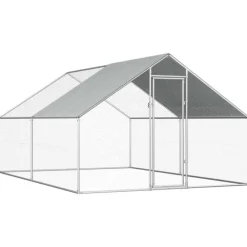 Vidaxl Poulaillers, Clapiers Et Accessoires | - Poulailler d extérieur 2,75 x 4 x 1,92 m acier galvanisé