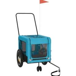 Vidaxl Paniers, Transports Et Chatières | - Remorque de vélo pour animaux de compagnie orange et gris