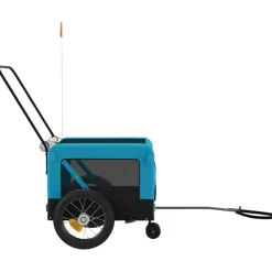 Vidaxl Paniers, Transports Et Chatières | - Remorque de vélo pour animaux de compagnie orange et gris