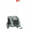 Vidaxl - Remorque de vélo pour animaux de compagnie gris Discount