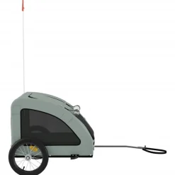 Vidaxl - Remorque de vélo pour animaux de compagnie gris Discount
