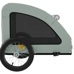 Vidaxl - Remorque de vélo pour animaux de compagnie gris Discount