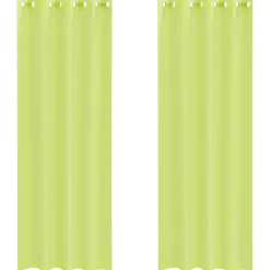 VidaXL - Rideaux en voile avec œillets 2 pcs vert pomme 140x260 cm Best