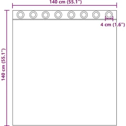 Vidaxl - Rideaux en voile avec œillets 2 pcs violet 140x140 cm Online