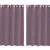 VidaXL - Rideaux en voile avec œillets 2 pcs violet 140x175 cm Outlet