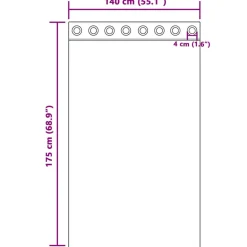 VidaXL - Rideaux en voile avec œillets 2 pcs violet 140x175 cm Outlet