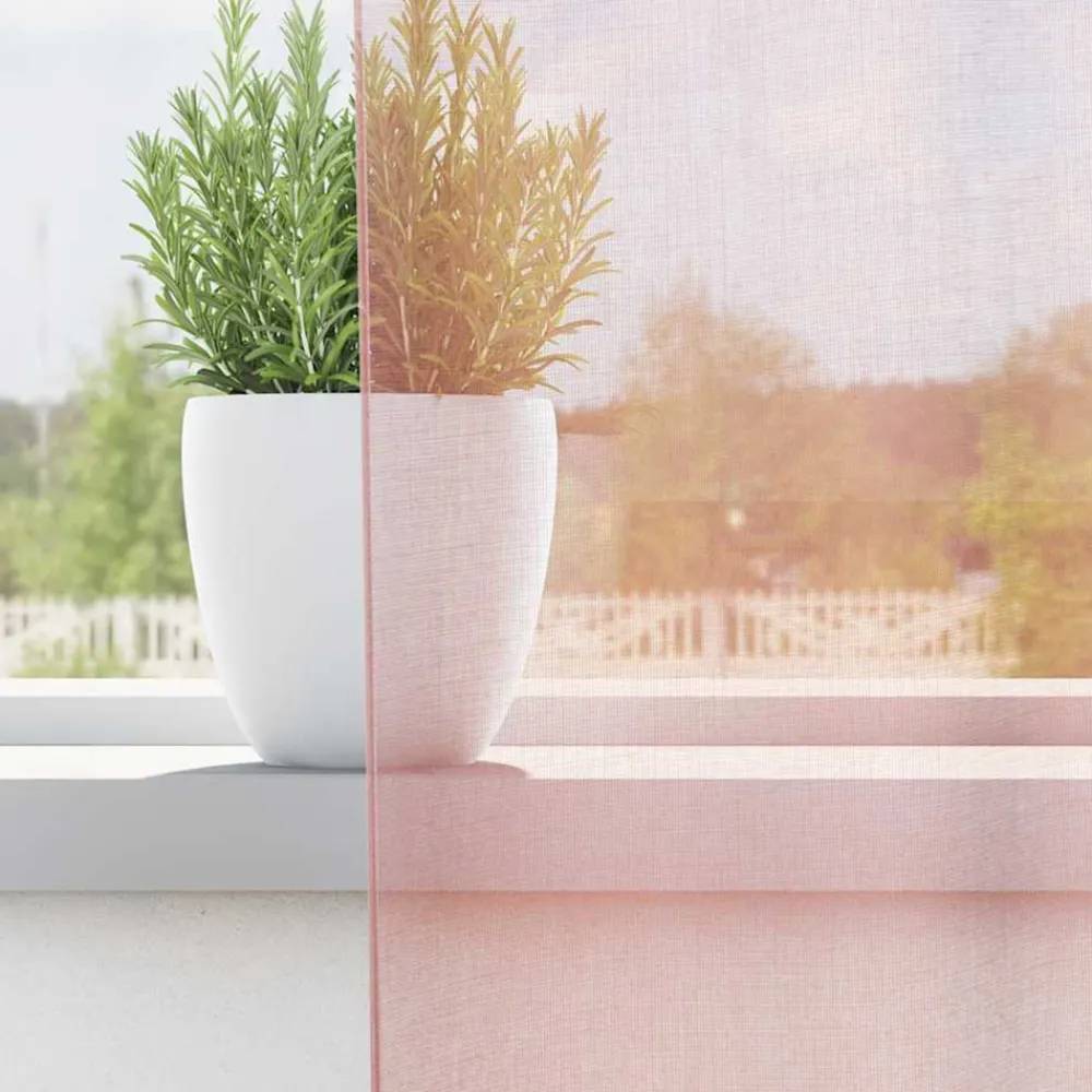 Vidaxl Objets De Décoration | - Rideaux en voile avec œillets 2 pcs rose clair 140x245 cm