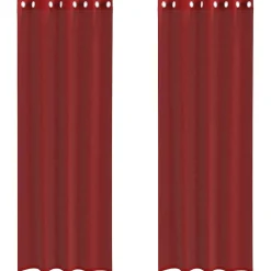 VidaXL - Rideaux en voile avec œillets 2 pcs rouge bordeaux Discount