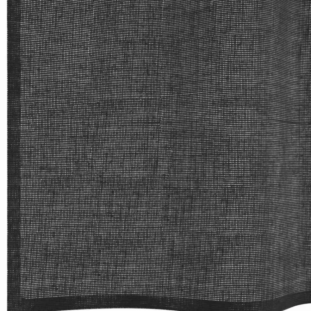 Vidaxl Objets De Décoration | - Rideaux en voile avec œillets 2 pcs noir 140x260 cm