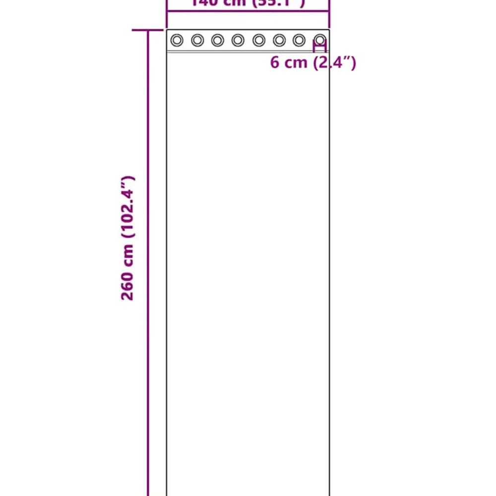 Vidaxl Objets De Décoration | - Rideaux en voile avec œillets 2 pcs noir 140x260 cm