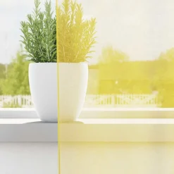 VidaXL Objets De Décoration | - Rideaux en voile avec œillets 2 pcs jaune